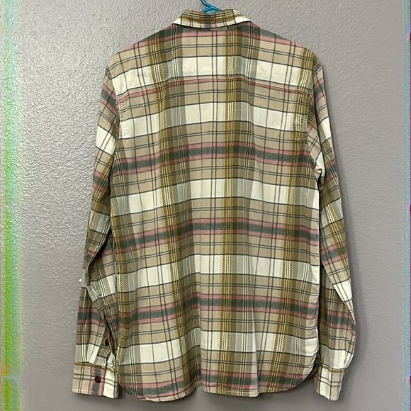 Frye Button Shirt Mens Sz Large Dessert Plaid Aztec Southwest - Picture 9 of 9